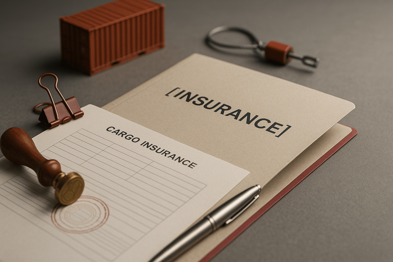 Comprehensive cargo insurance protection with secure logistics operations and risk management