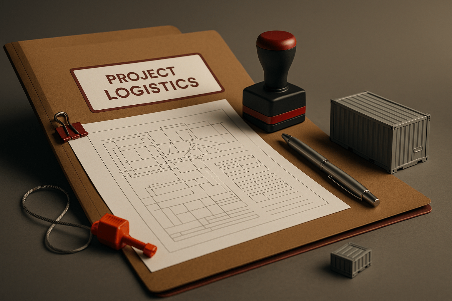 Project logistics operations with specialized equipment and coordinated transportation