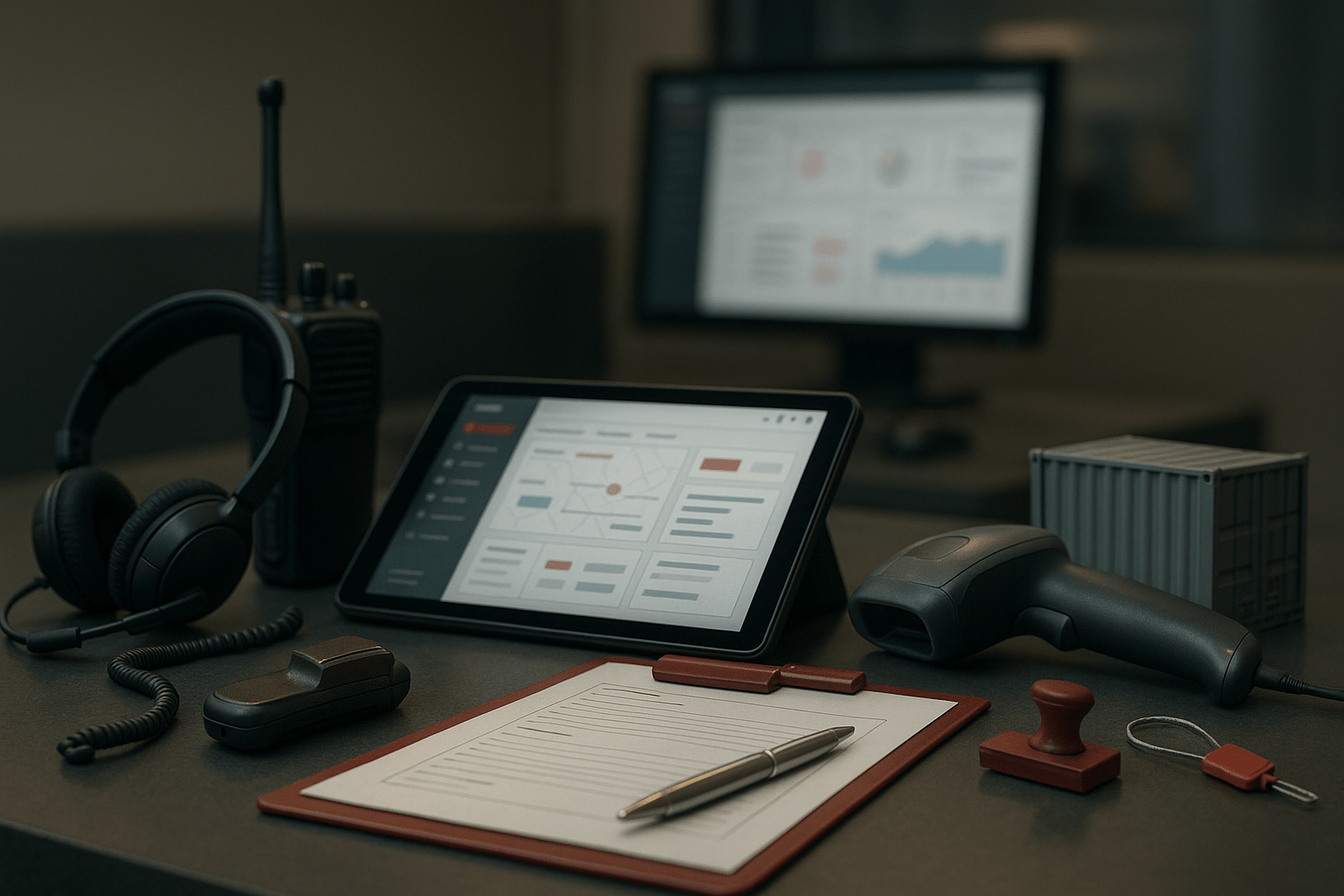 Logistics containers background